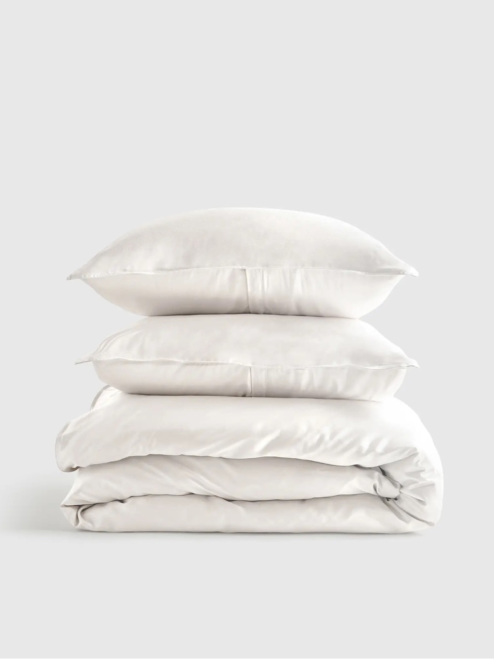 Like New Bamboo Duvet Cover Set - Full/Queen, White